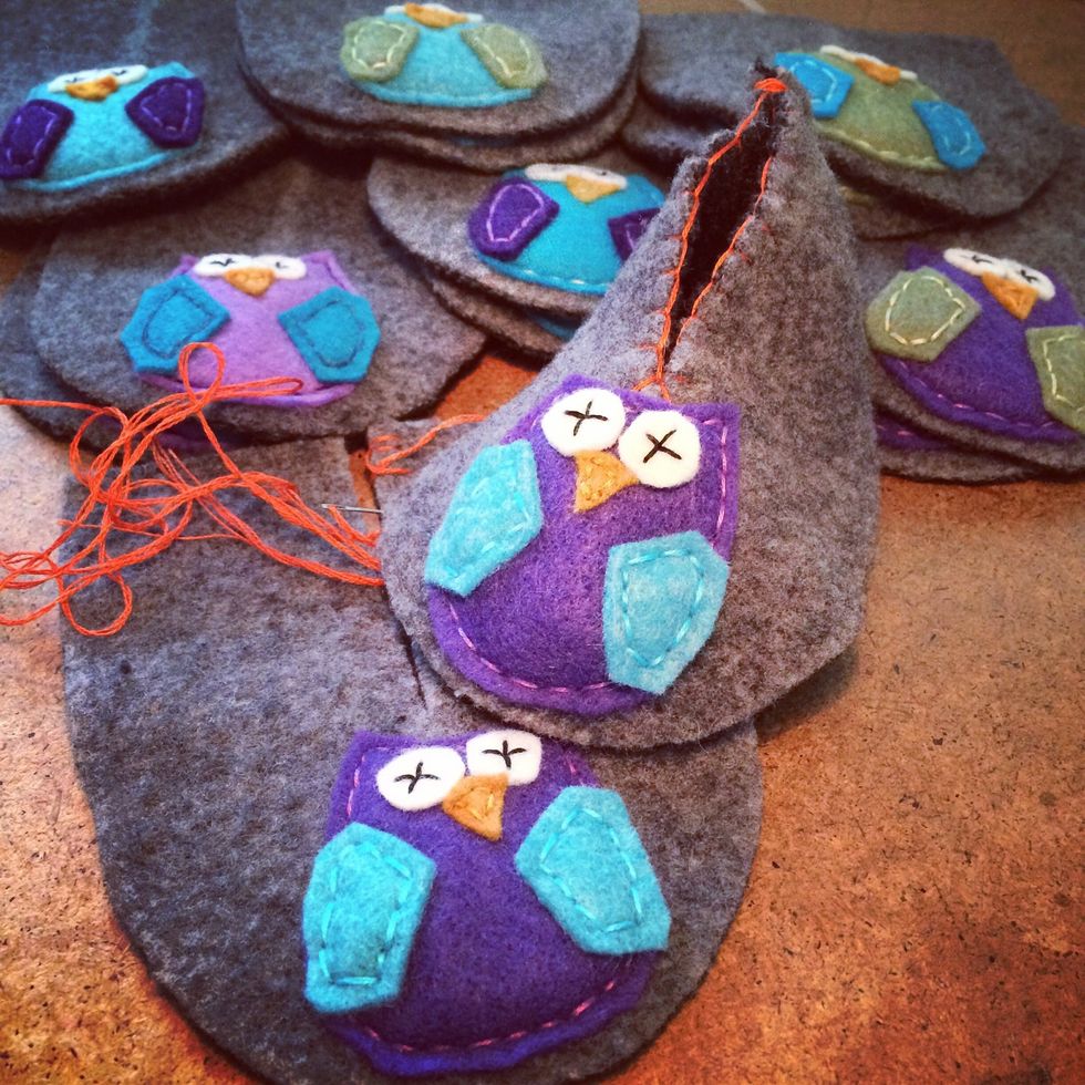 Here's the top part of the bootie complete.