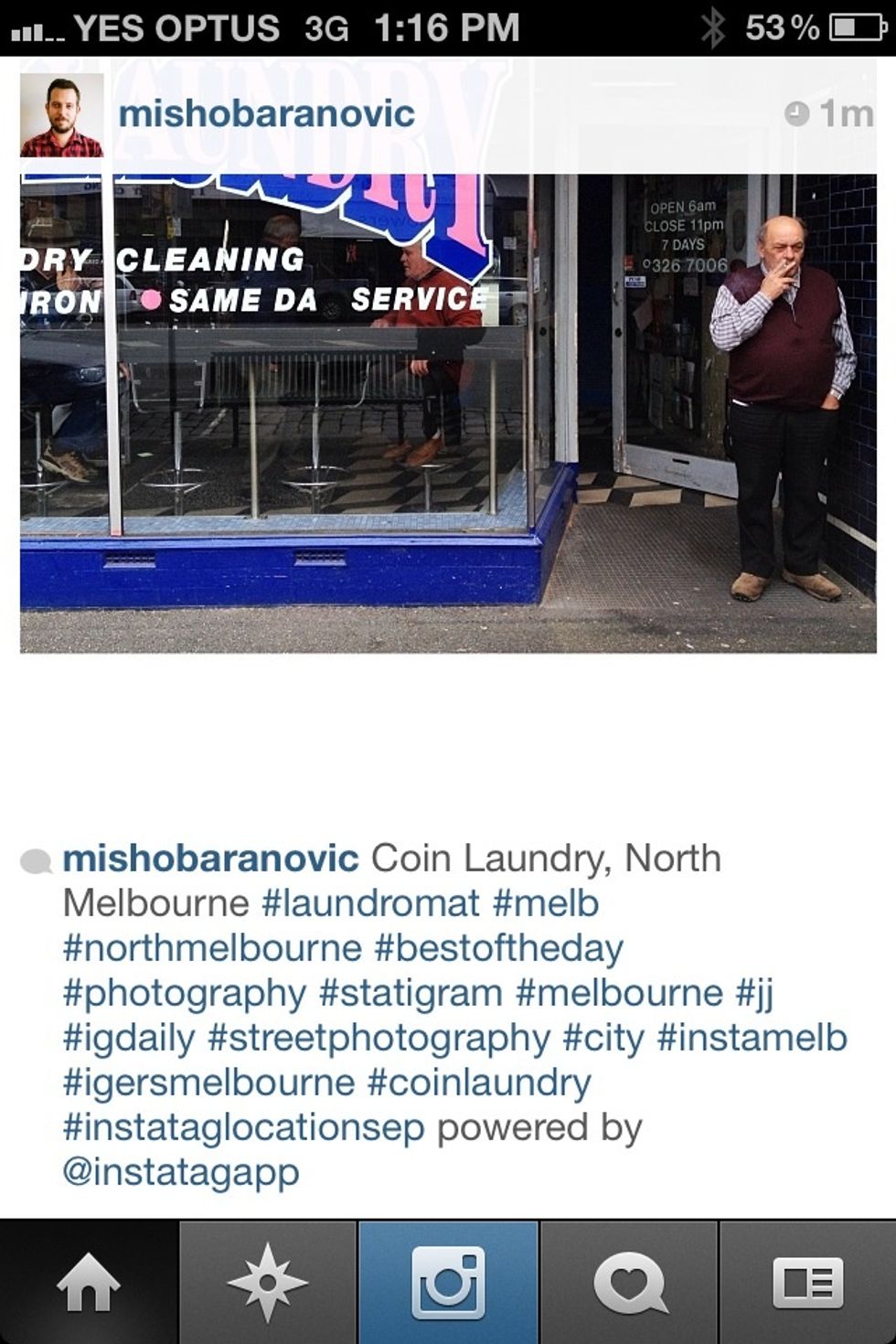 Here's the uploaded photo with all the hashtags below.