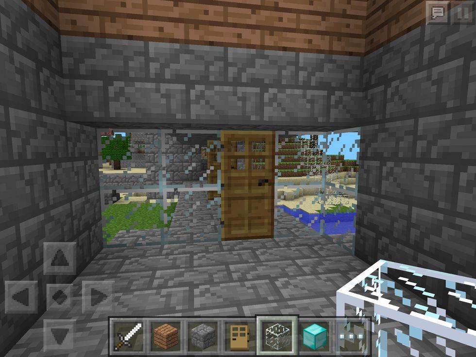 Here's the view of the hallway from the unfinished bedroom.