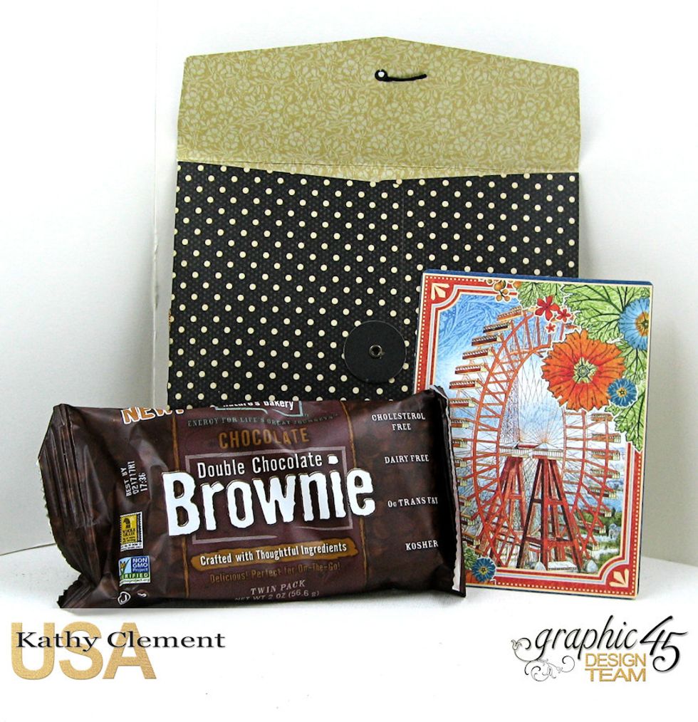 Here's what I tucked inside. I would normally bake a big fat cookie...but it's nearly 100 degrees here right now...so a packaged treat like this works well, too.