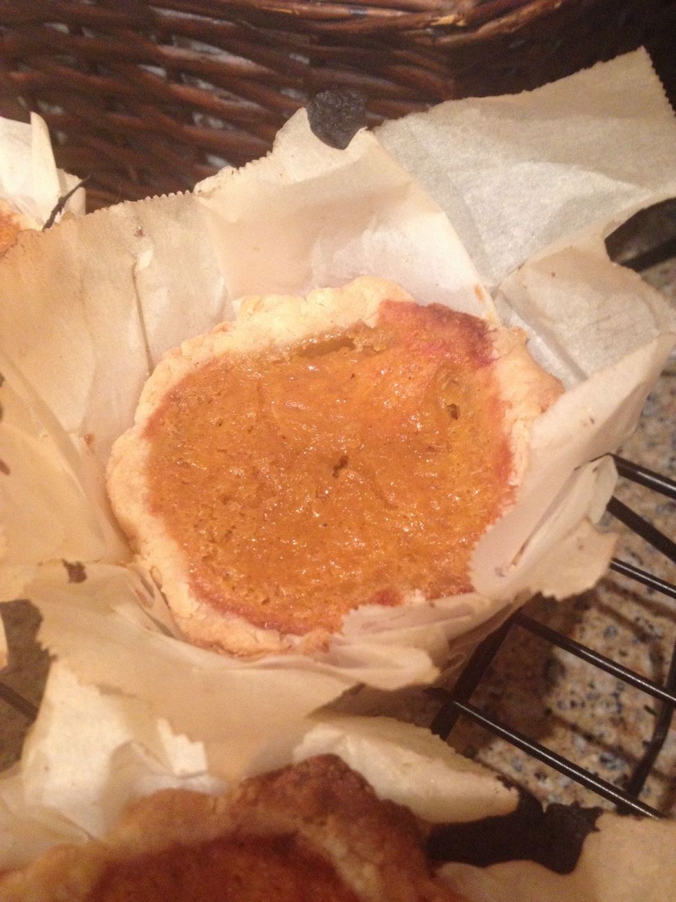 Here's what my personal pumpkin pies looked like up close.