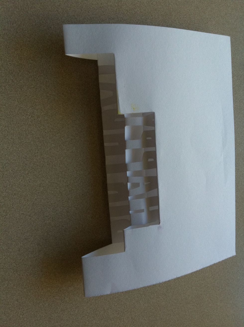 Here's what the back of the card looks like when folded