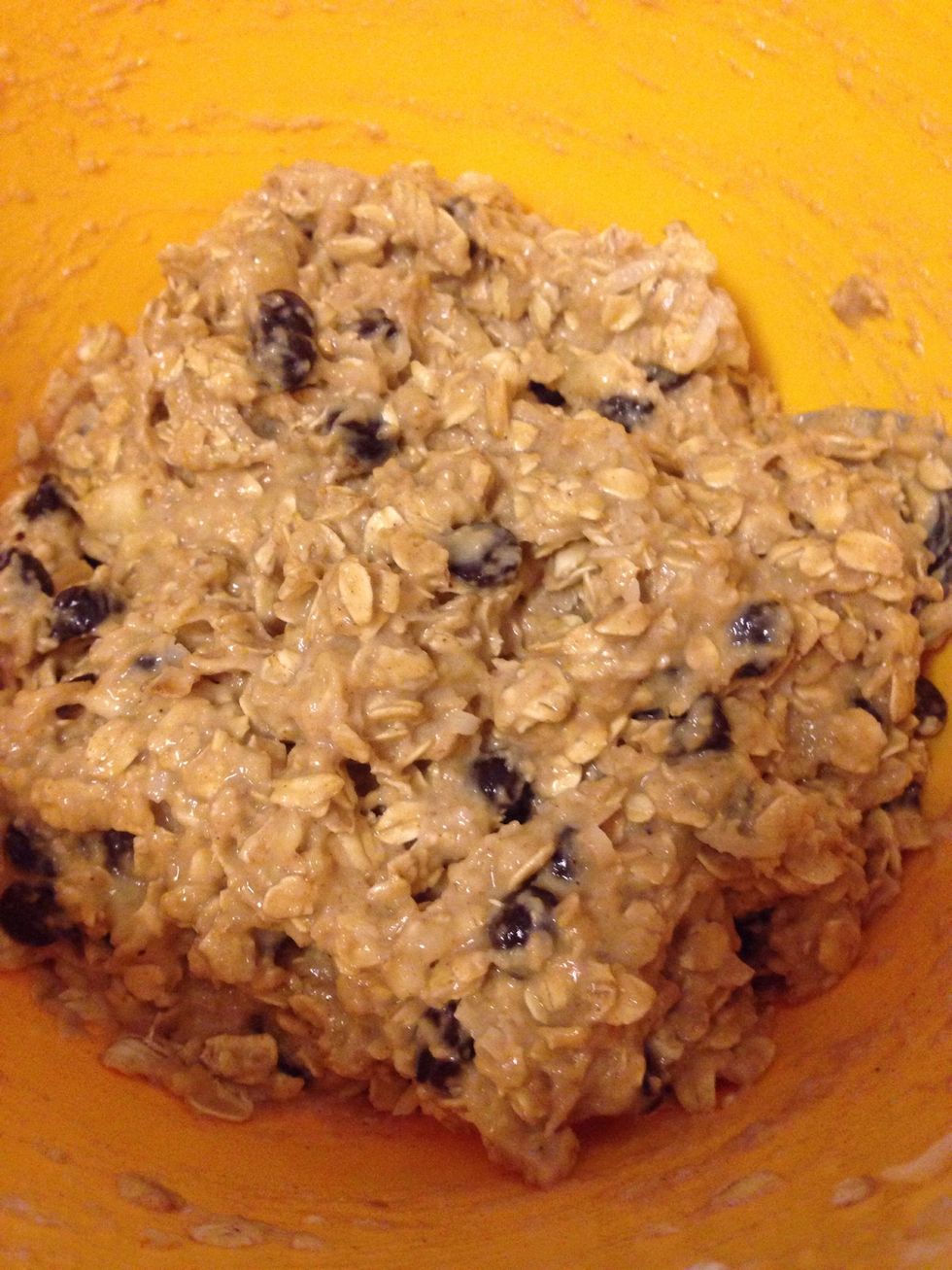Here's what your dough will look like- much looser than normal cookie dough.