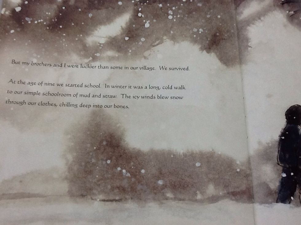 Here the text is on the left hand page and is in a chosen font.