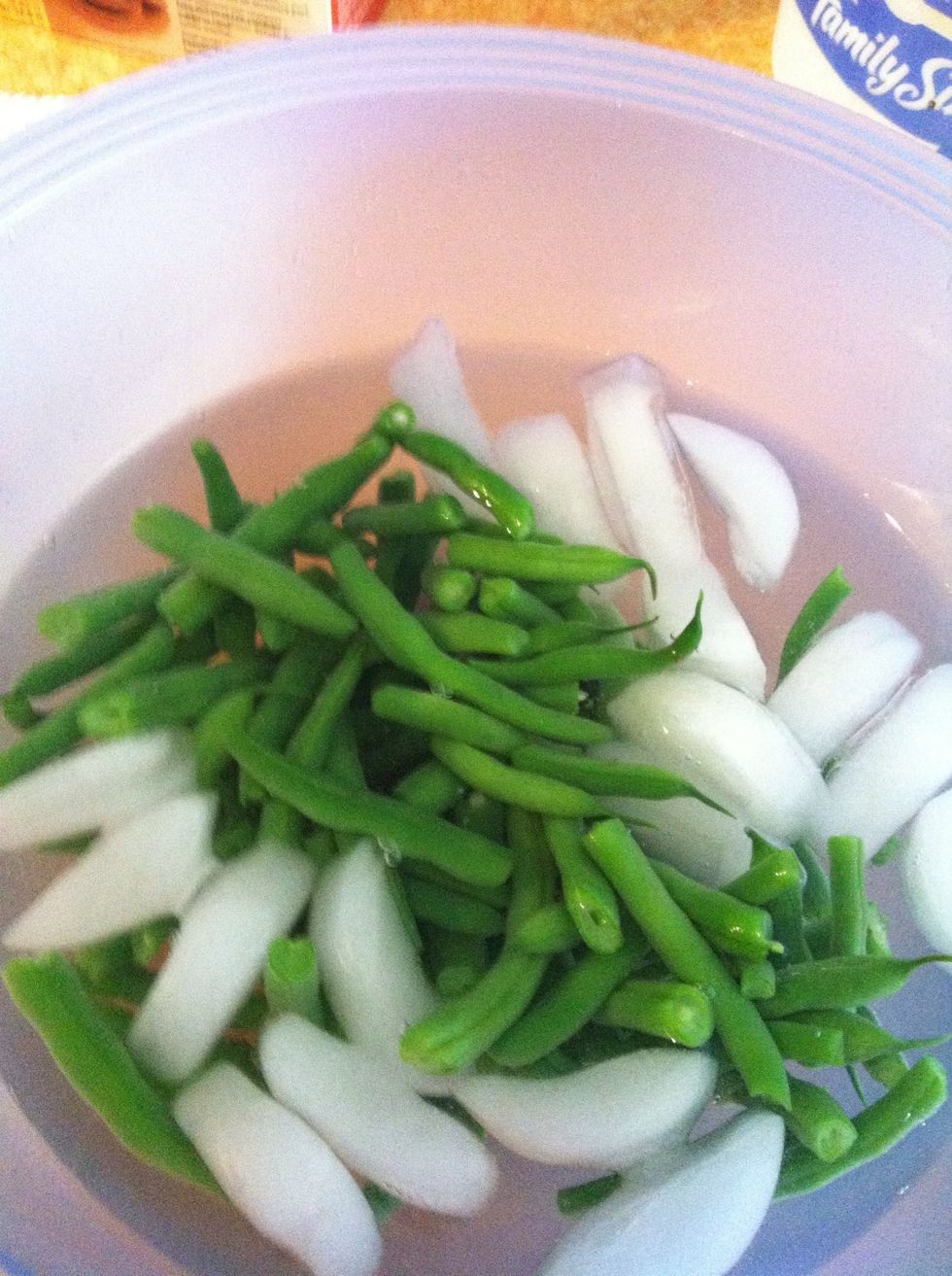 Here they are in the ice water