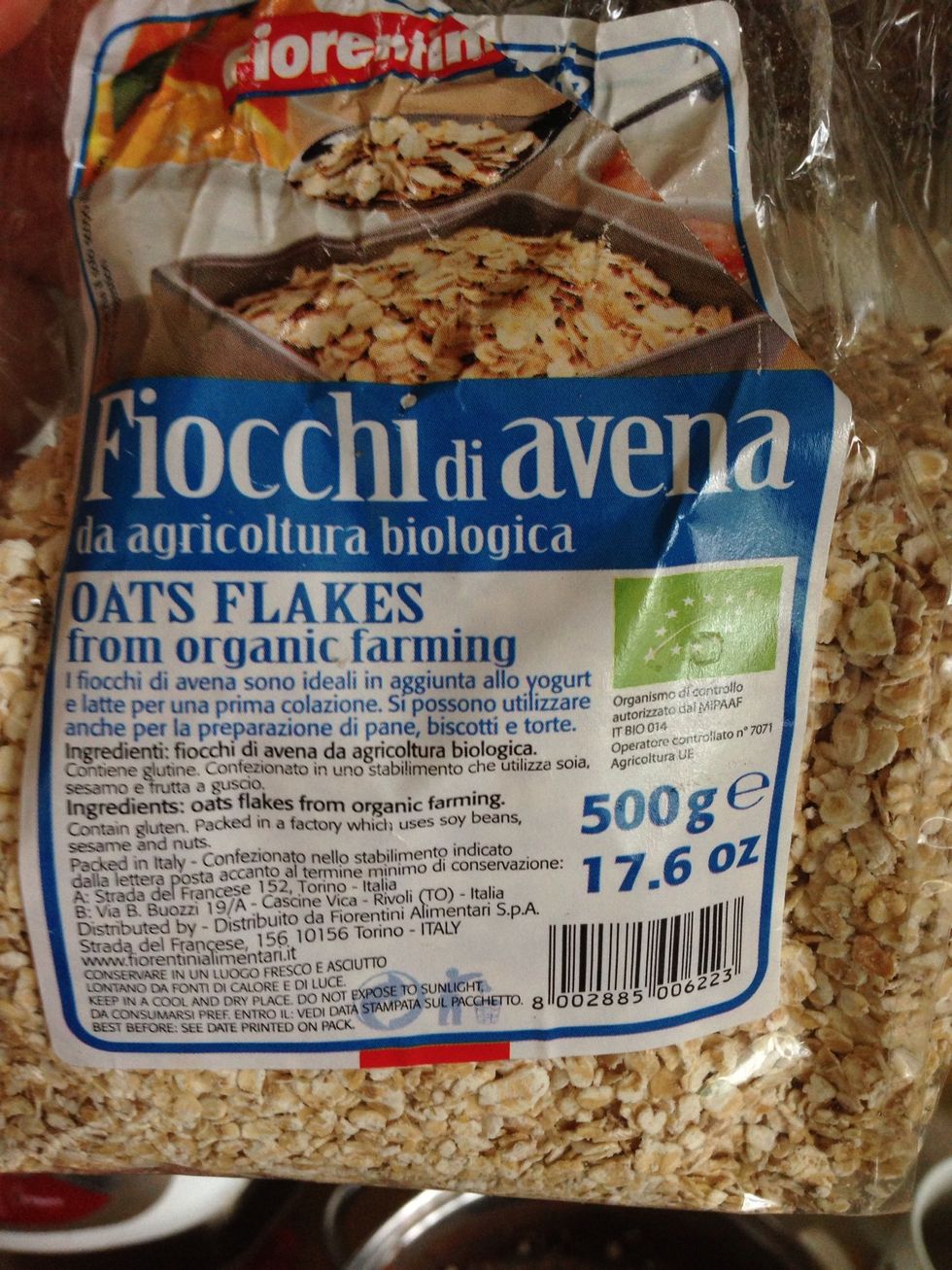 Here they are, organic oat flakes