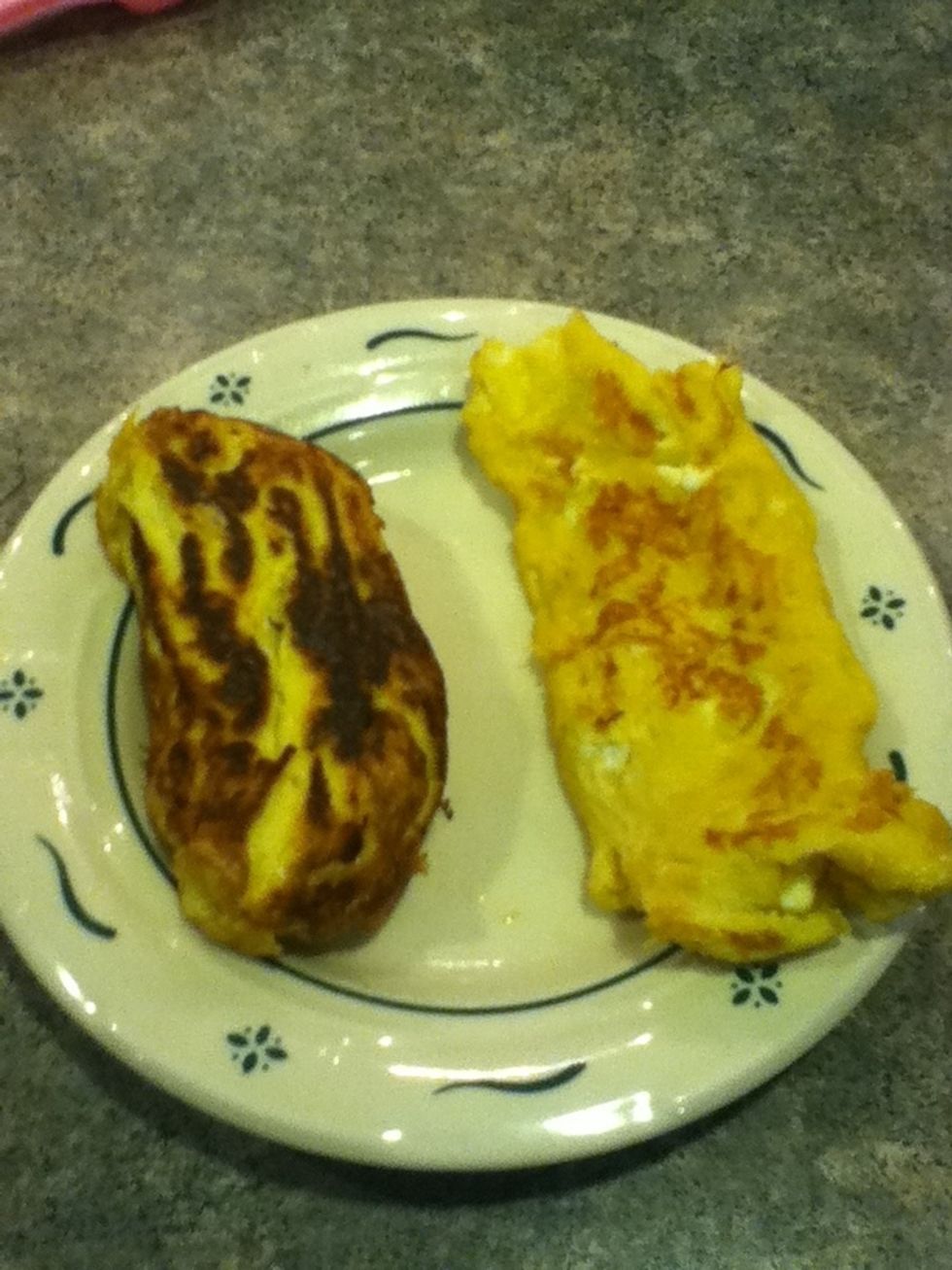 Here they are, the better one is one the right. I made another one to show that it's possible without burning it.