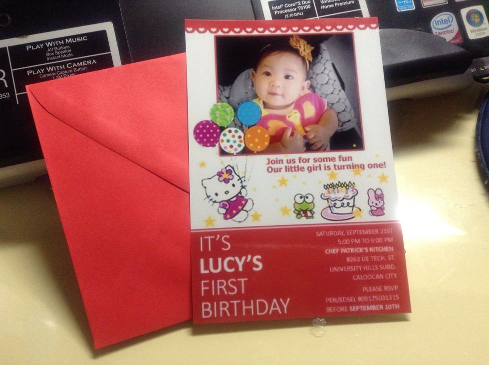 Here u can see my customized HK 4R invitation and my baby girls picture :) Actually layout and design is my other habit :) You can visit and like my fan page www.facebook.com/penselcasecreations :)