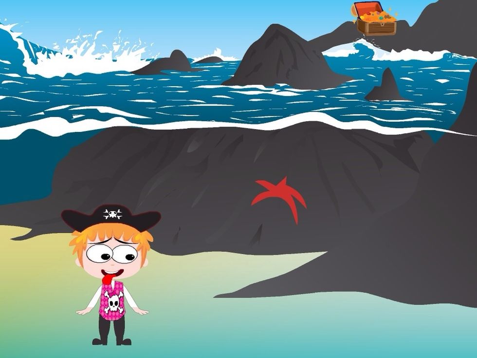 Here we are asking the reader to help Pirate Pete find the treasure.