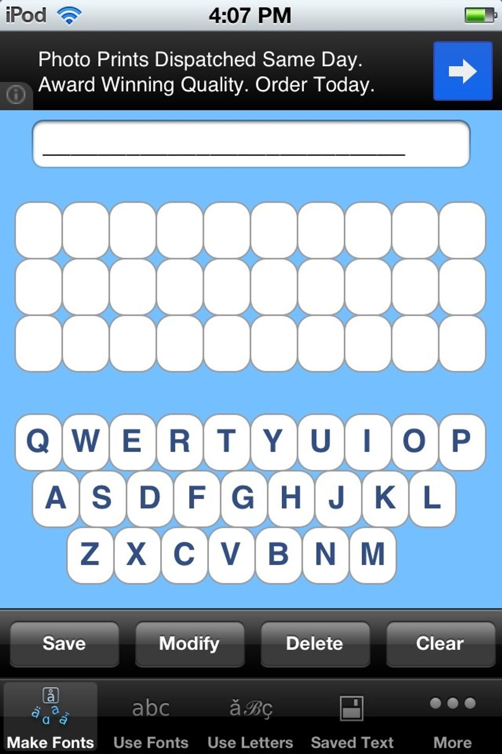 Here you can create fonts, it's easy enough to figure out how, just play around with the app a bit! :-)