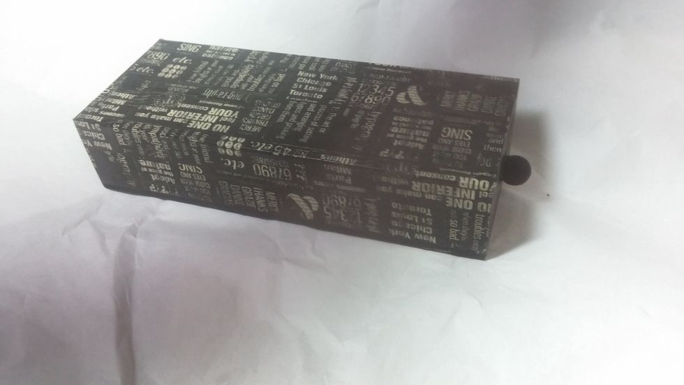 Here you can see the project is mostly covered in tape.