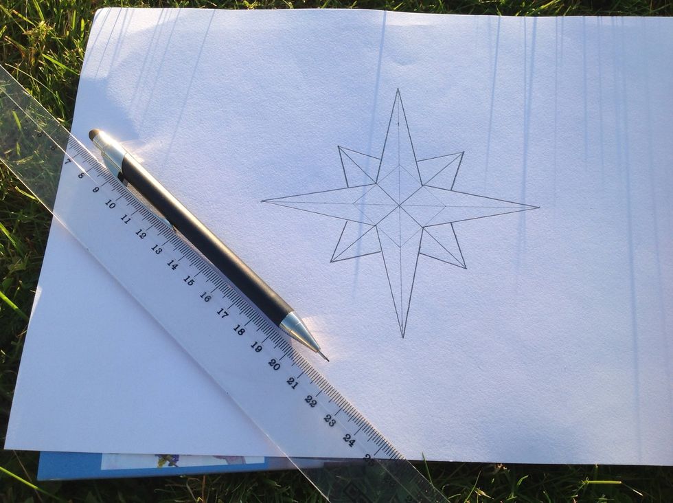 Here you go! A very straight and nice compass rose, maybe some color?
