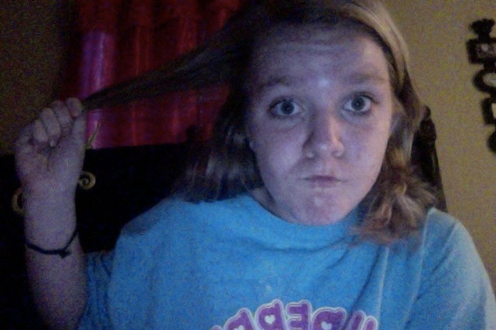 Hey fellow. Do it to the other side now. And Bobby pin the up!