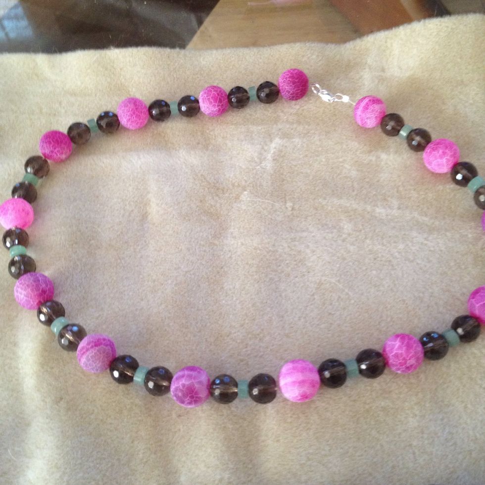 Hey pesto one smokey quartz and cracked agate silver necklace - now for some matching earrings :)