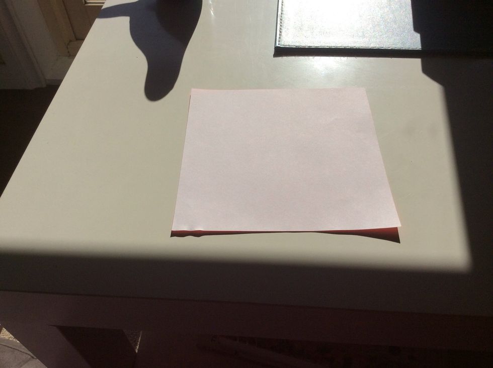 Hi! I'll do this guide one small step at a time so it's easy to understand and get the hang of quicker. Start with the non-coloured side up.