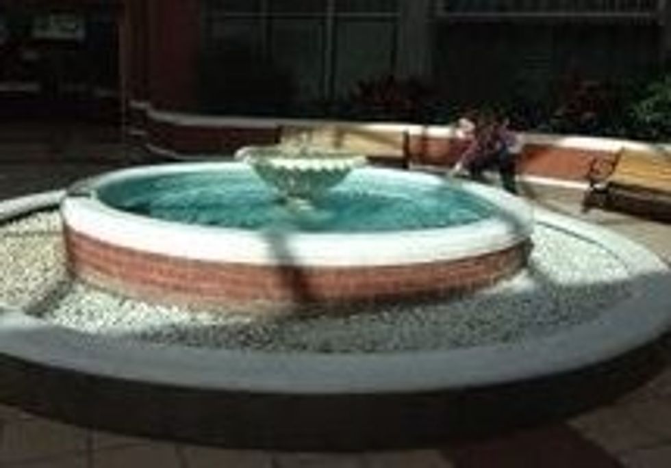 Hide the pennies around a fountain so they can make a wish and hope it comes true. Or they can "see a penny, pick it up; now all day, you'll have good luck!"