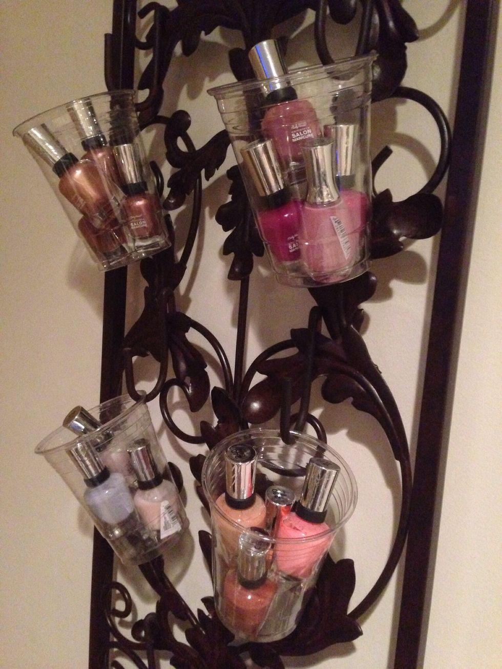 Hint:  Group the polishes into like colors.  Makes the display prettier and easier to find a color you're looking for.