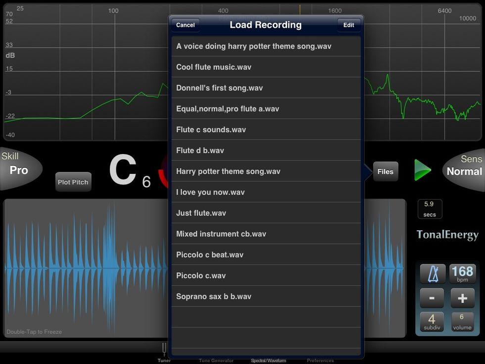 Hit files and there you go and now you know how to use TE tuner