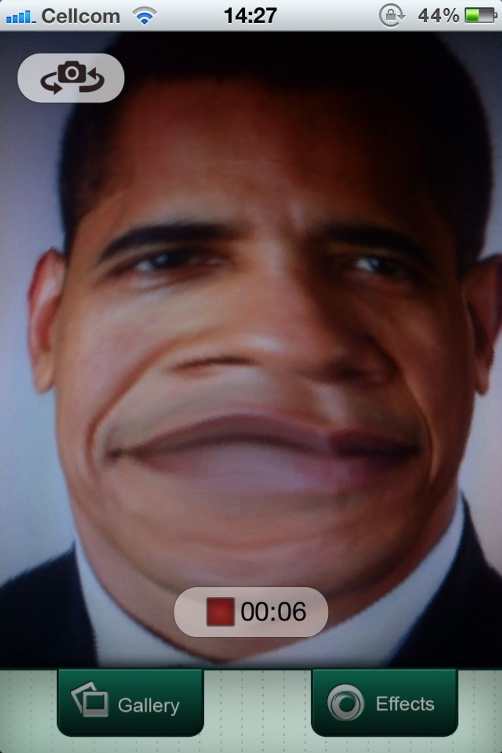 Hit "red" button to stop record