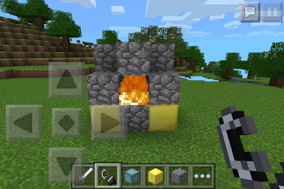 Hit wth flint and steel