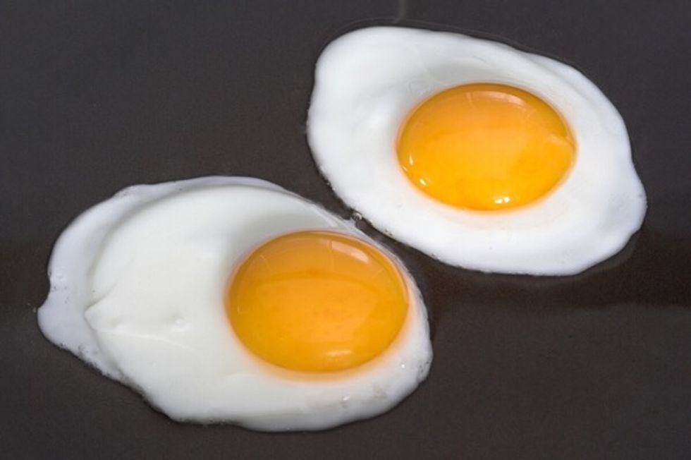 HMMMMM delicious eggs are a good morning breakfast that is healthy and tastes terrific.they won't be able to damage any metal in your mouth and your orthodontist would of already recommended it to you