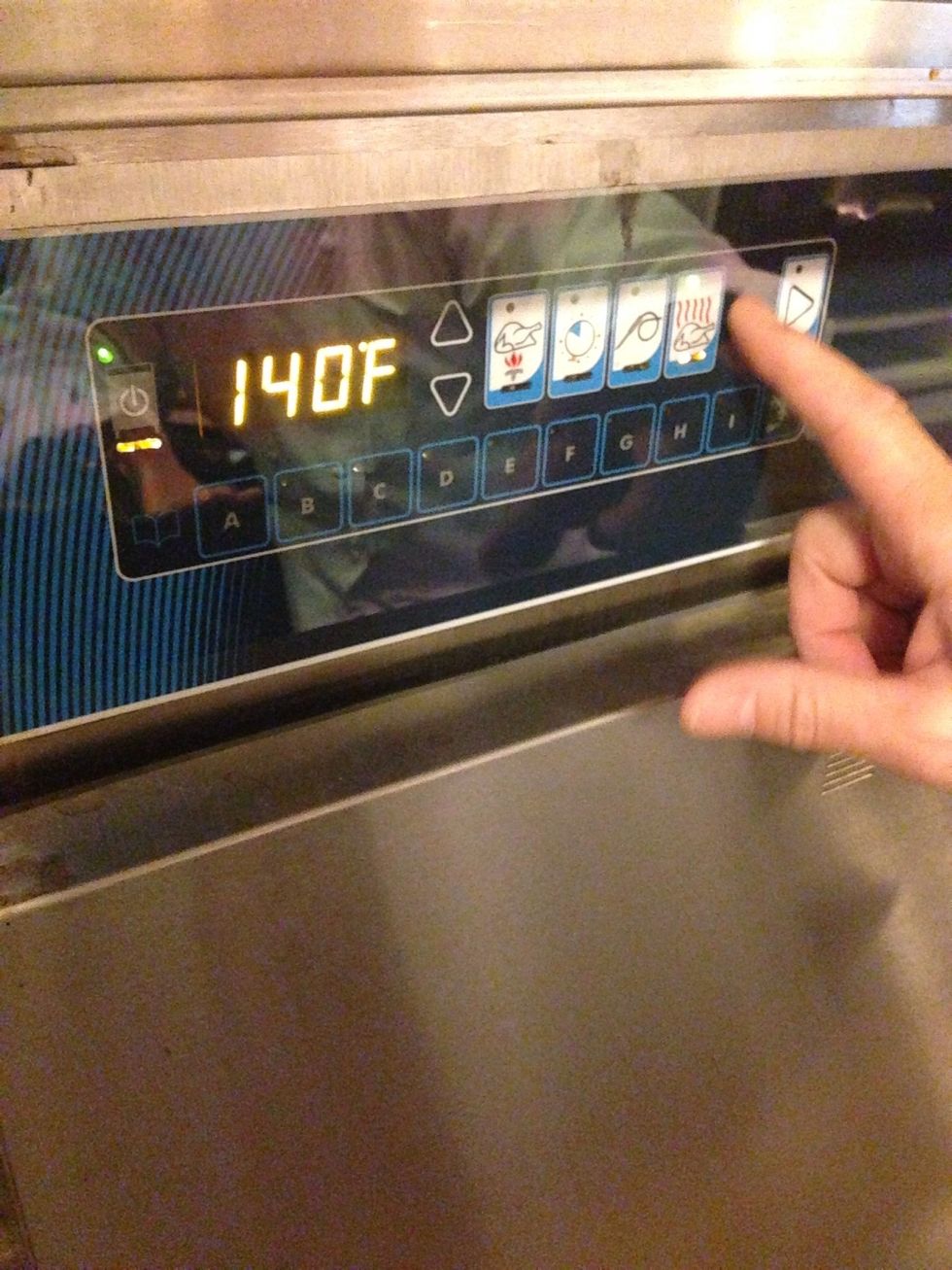 Hold at 140F (60C) degrees.
