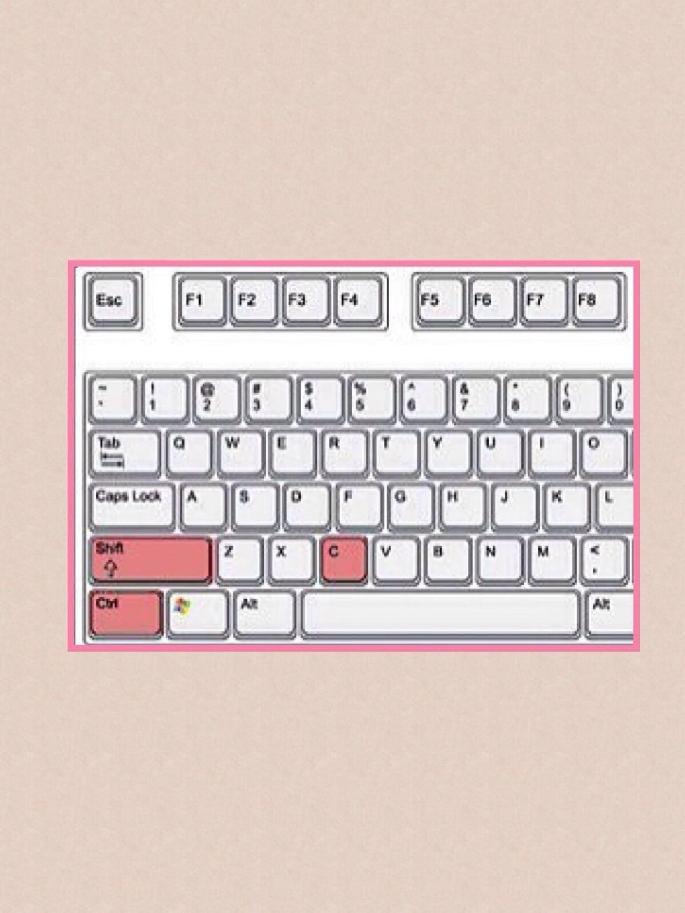 Hold down Ctrl then Shift then C (do not lift your fingers after each one hold them all down)