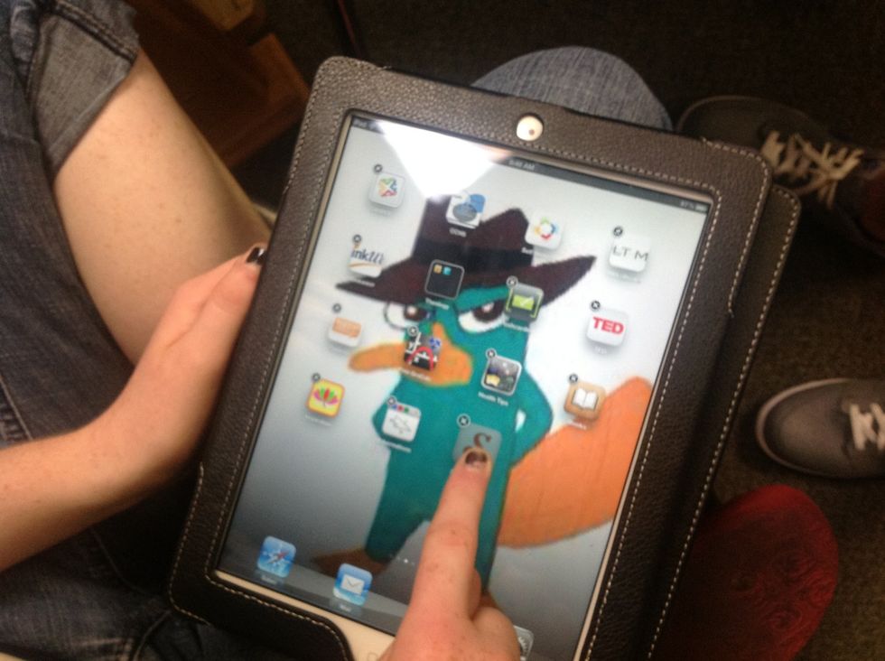 Hold down your finger on the app until it starts to shake