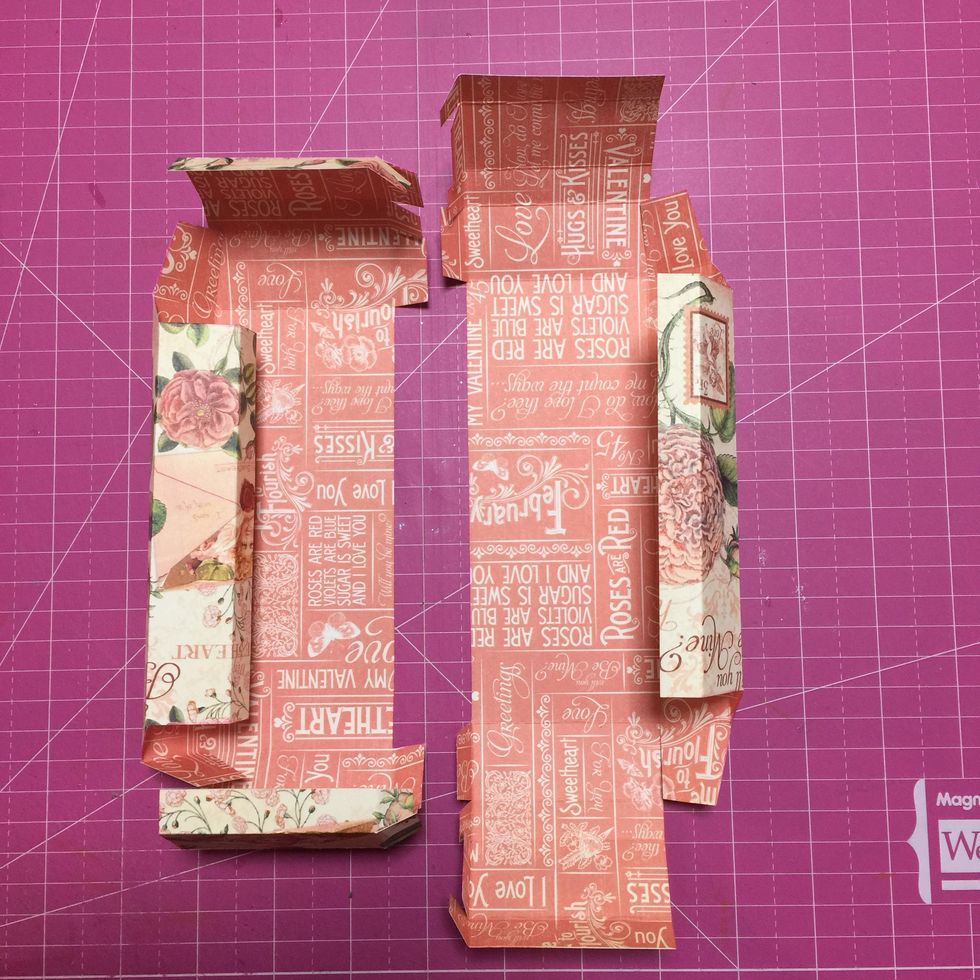 Hold paper and adhere to make box