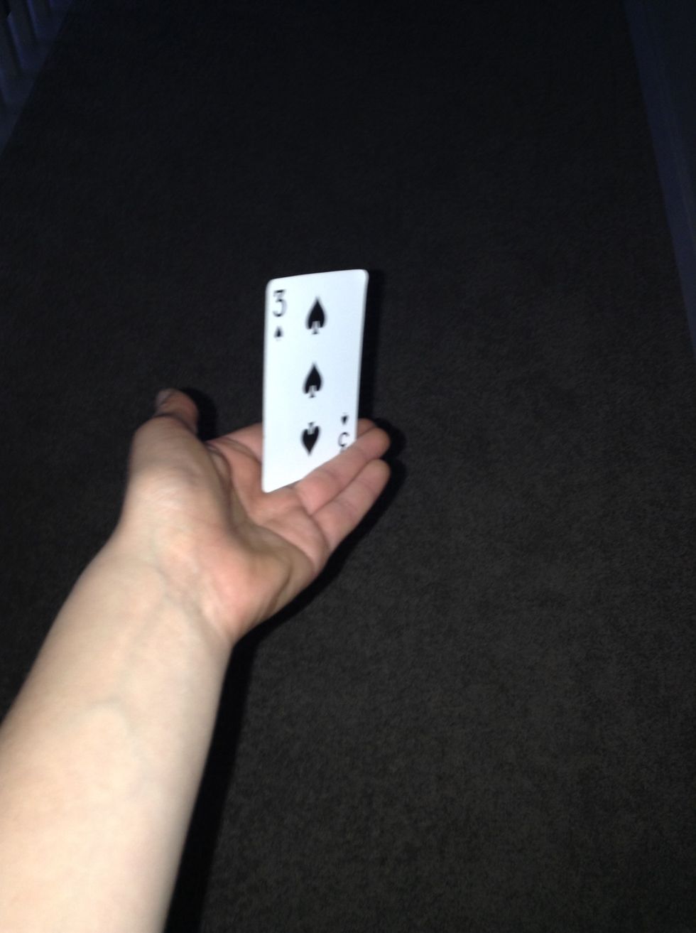 Hold the card in your hand like this.