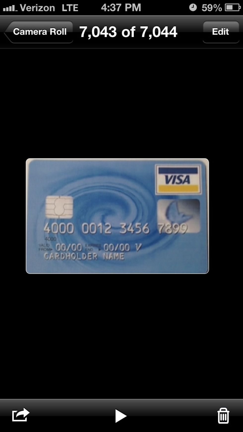 Hold the front of your card within the rectangle for automatic capture.