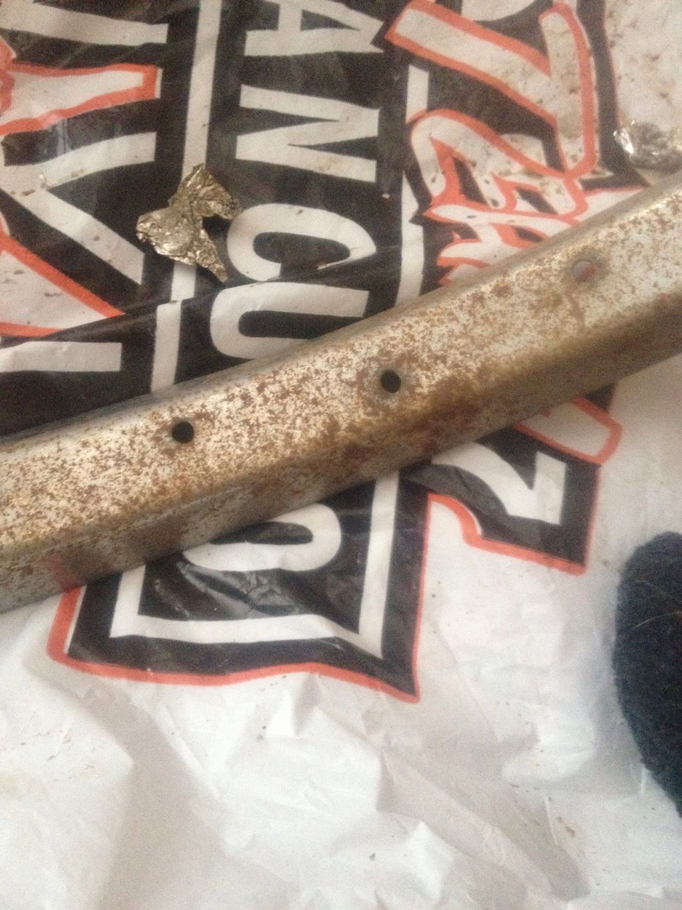 Hold the item in a firm position.