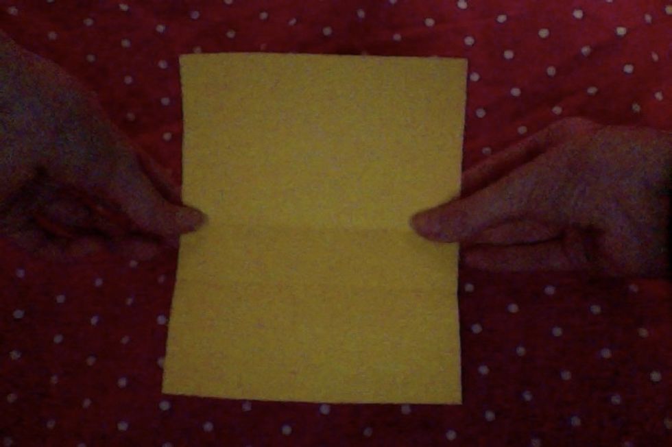 hold your paper and fold it downward.