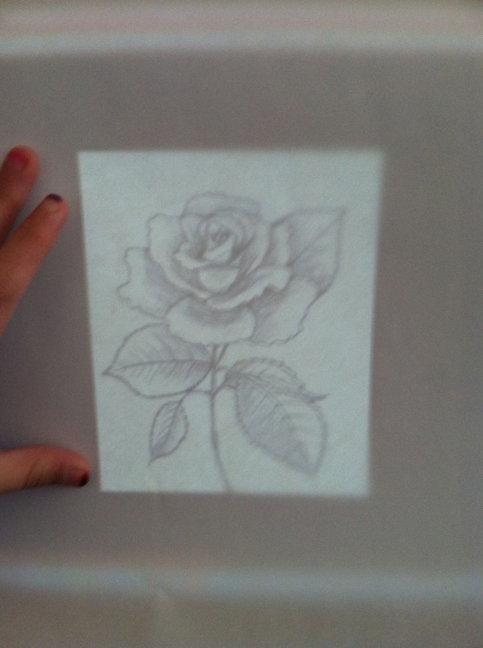 Hold your piece of paper on the screen but do not press too hard.