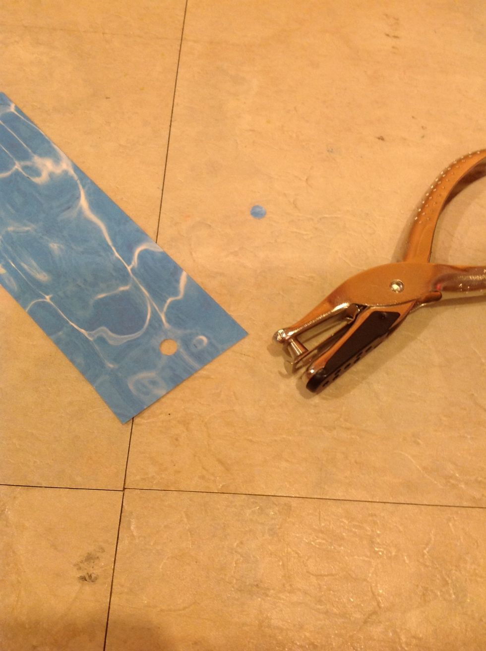 Hole punch at the top