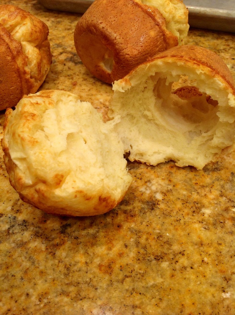 Hollowed out centers will be soft and fluffy.