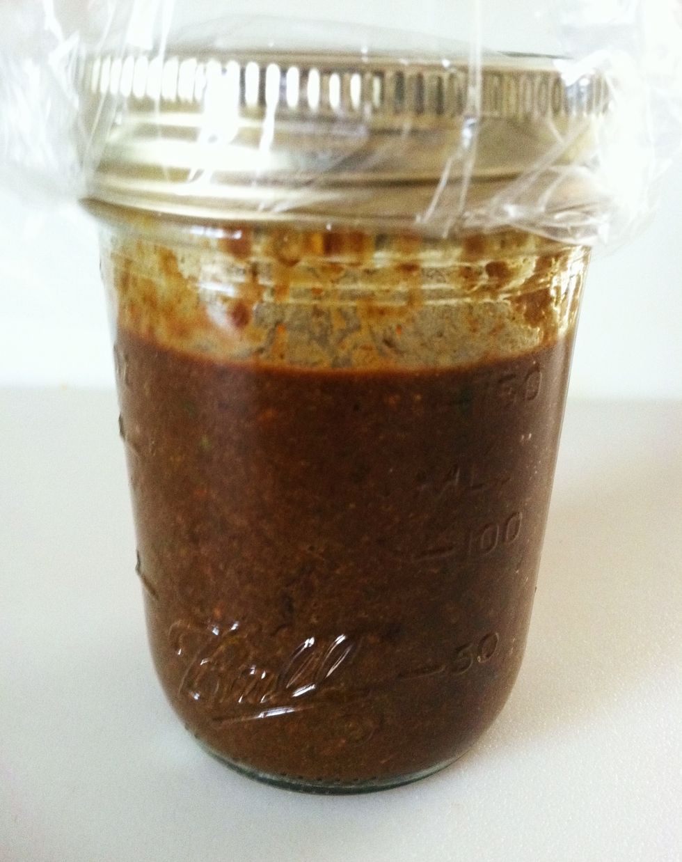 Home-made jerk seasoning. Store-bought can also be used. How to make the seasoning: https://snapguide.com/guides/how-to-make-jamaican-jerk-seasoning/