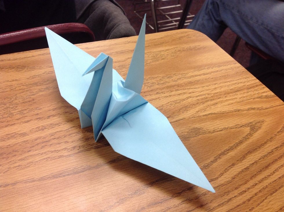 Hooray!! You're all finished my friends, now you know how to make a paper crane.