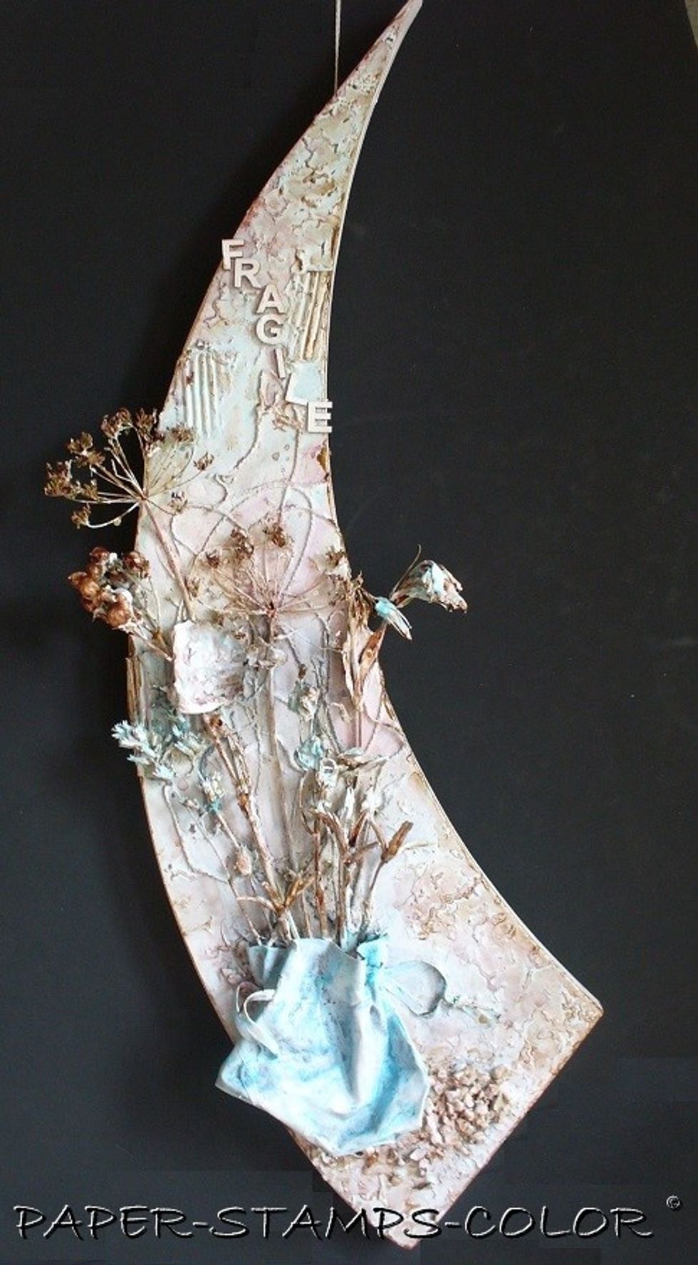 HOPE you liked it... and got inspired! .. guess what? I planned doing a collage with seashells.. ended up with this. That's OK.. Next time seashells... homework for me! Get out your paints and inks !!