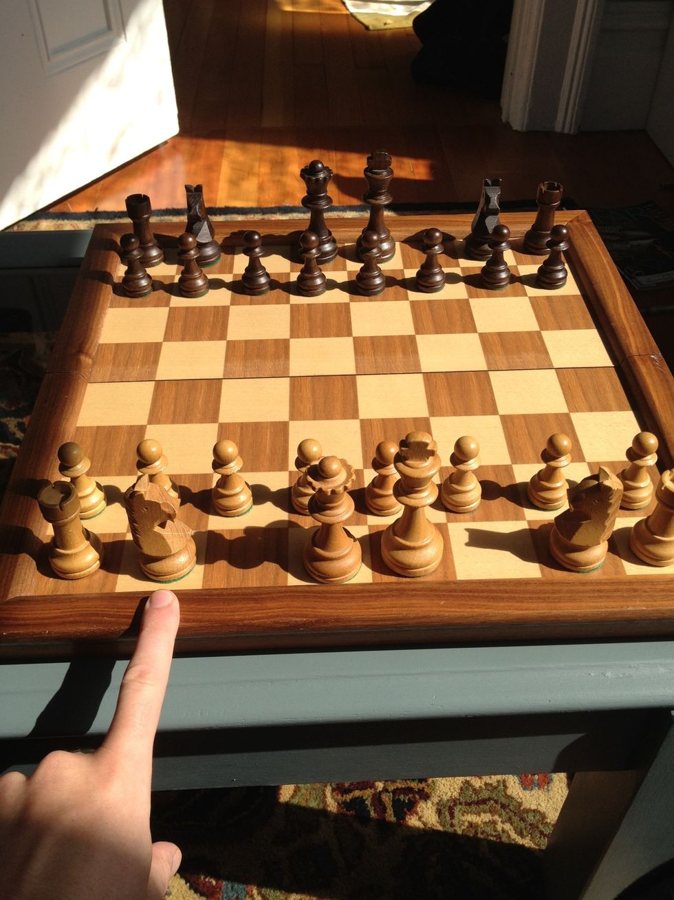 Horses, or Knights, are within the castle walls. They happily jump over pieces in bizarre L-shaped patterns, simultaneously attacking unconnected squares. Savages! Like bishops, they are 4th priority.