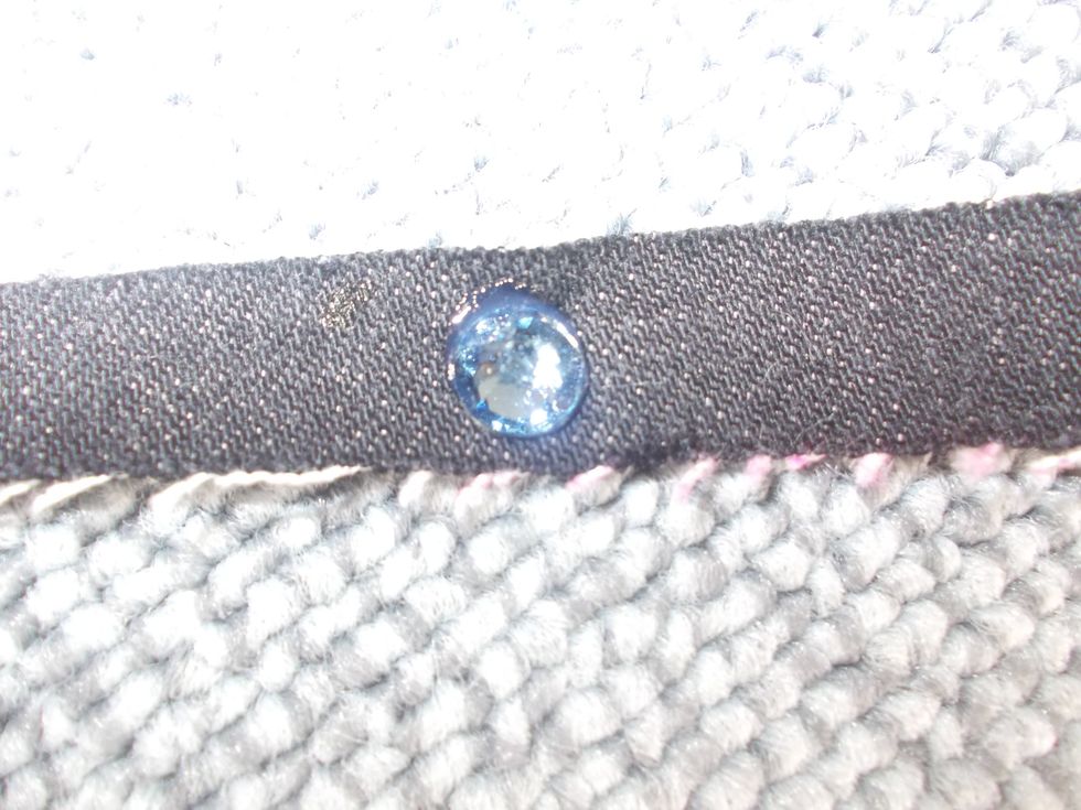 Hot glue decorations as desired.