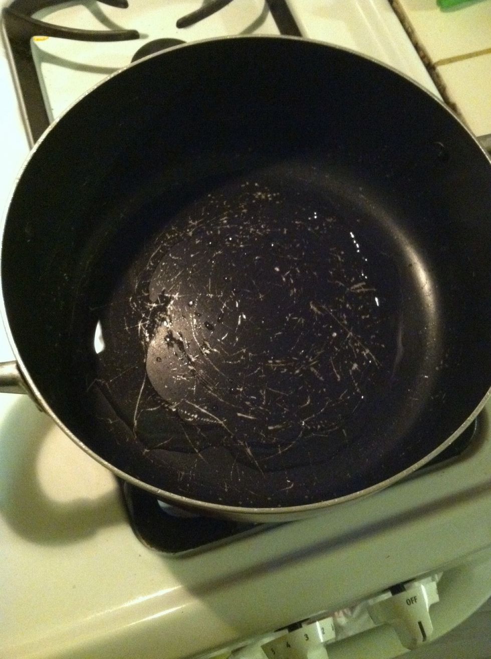 Hot pan with a little bit of oil