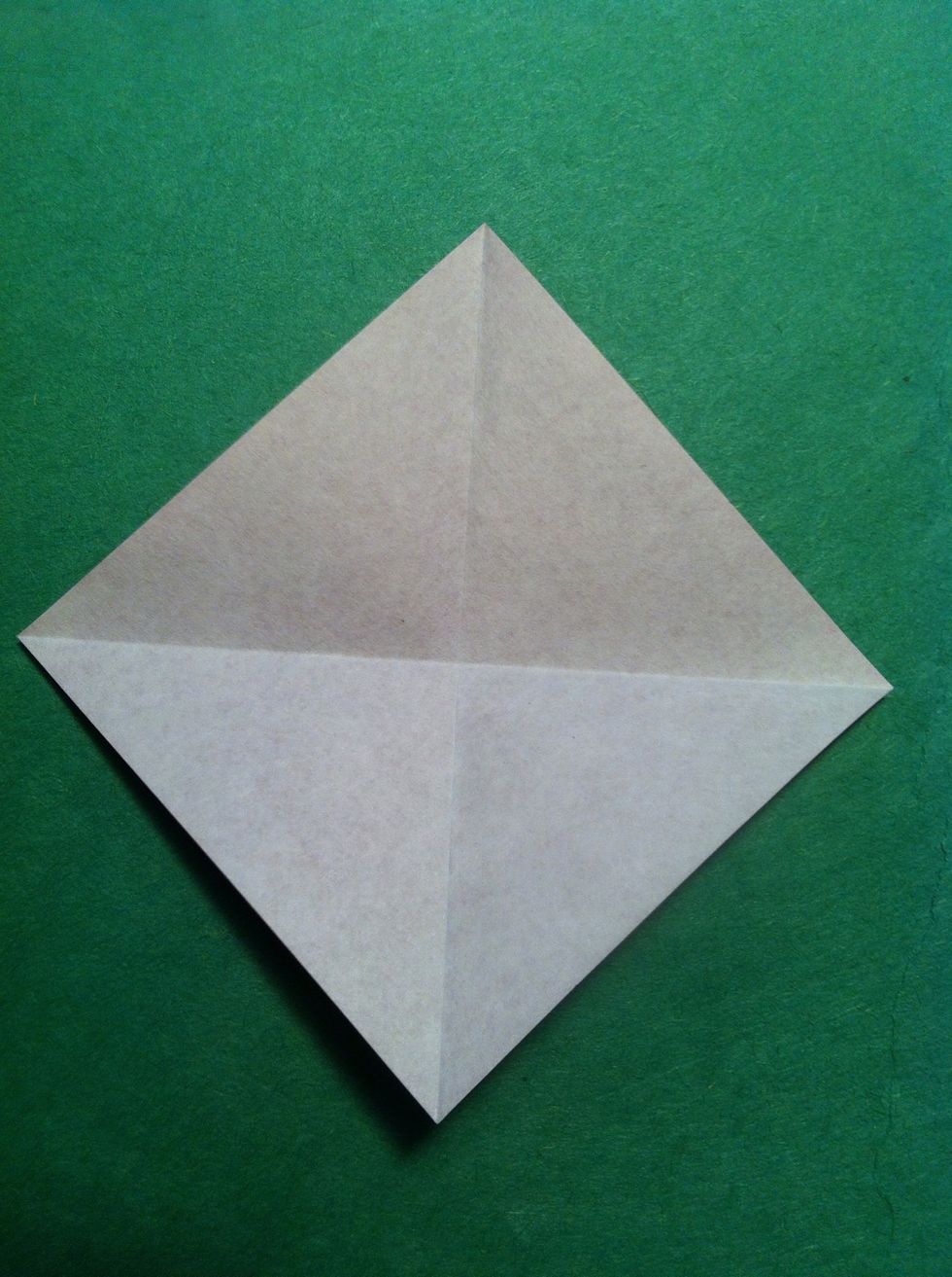 How about the bow? I used a 2 inch square...kinda think i should have went a bit smaller. Fold in half both ways as shown by the creases here.