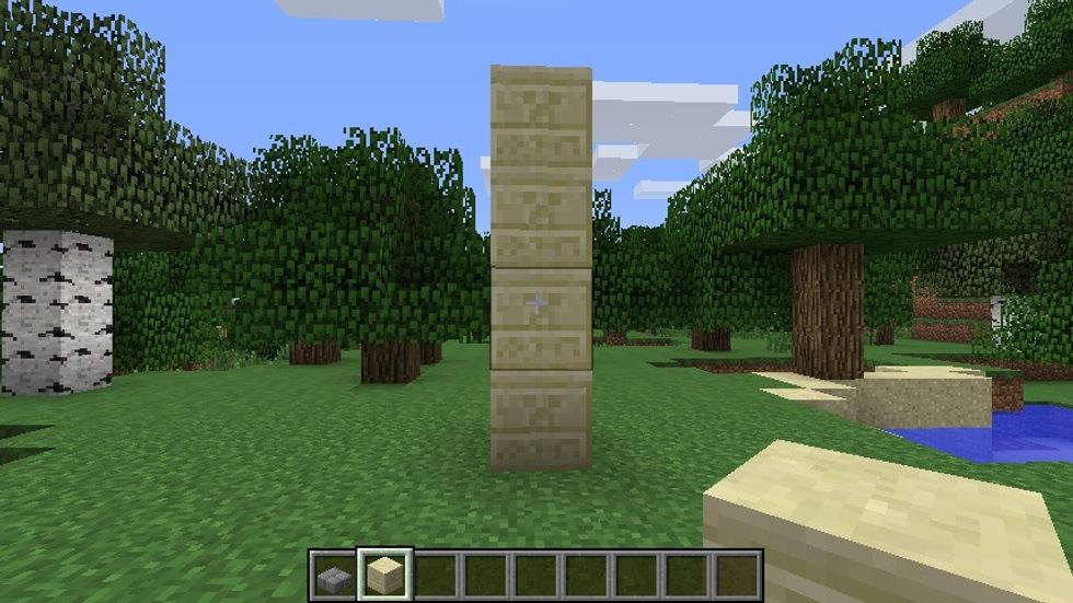 How ever tall you wish for your center of the staircase spiral to be place it down first.