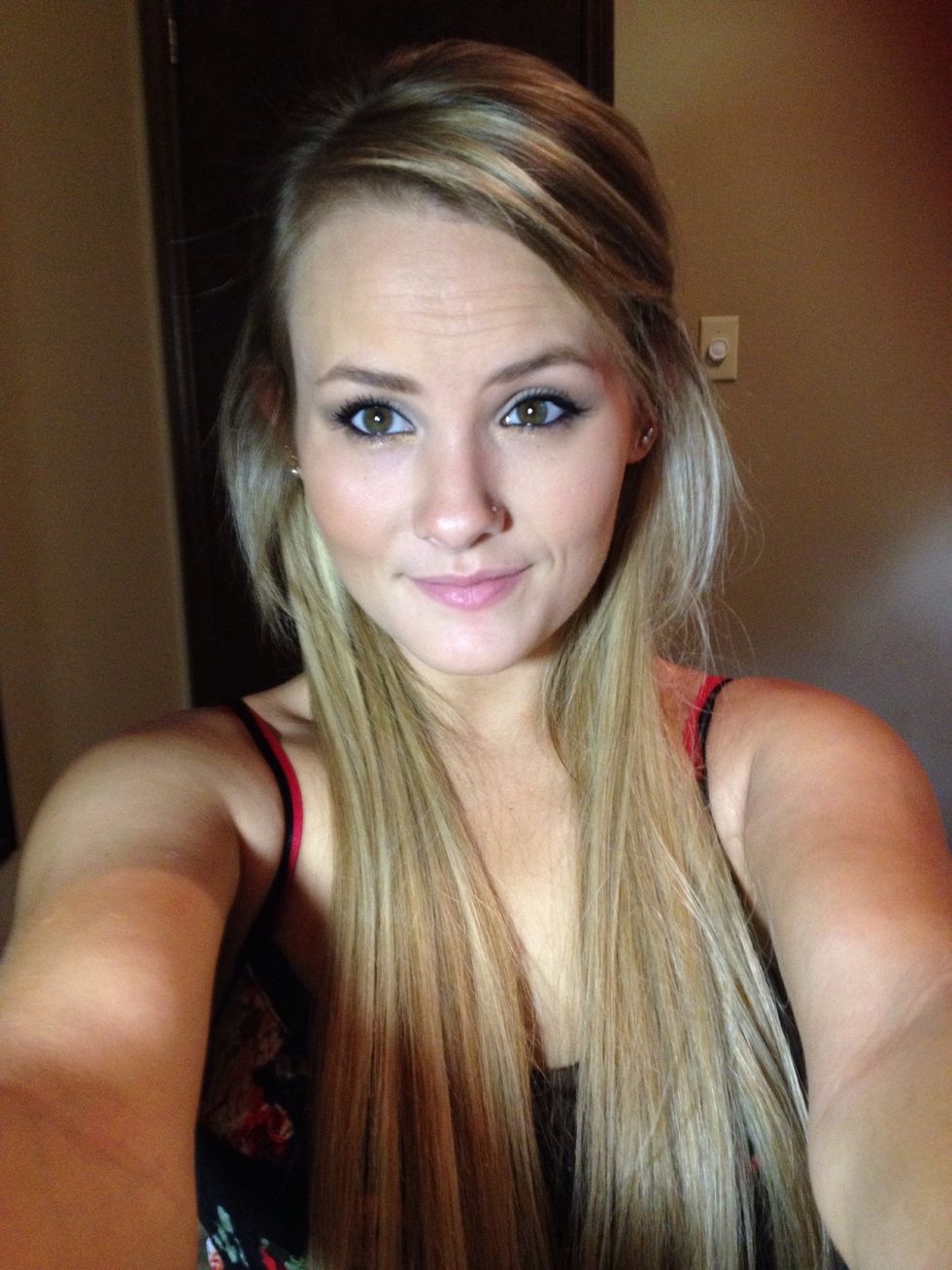 How I prefer my the top part of my hair pinned back.