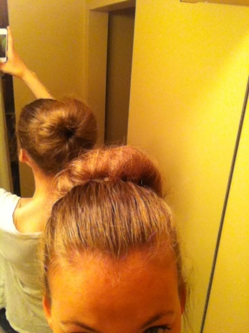 How the back of your bun should look.