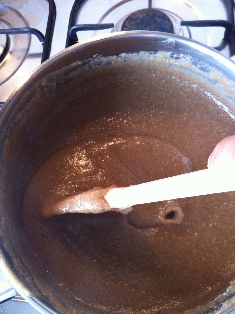 How the meghli looks at the time you take off the heat (at about 30-35mns of heat time).