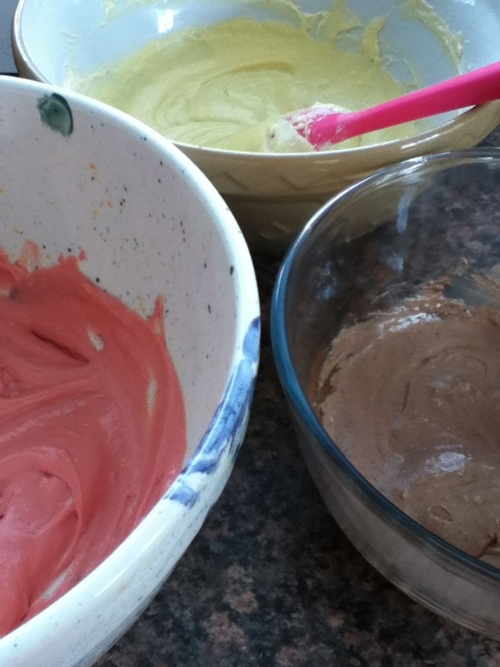 How the mixtures should look!