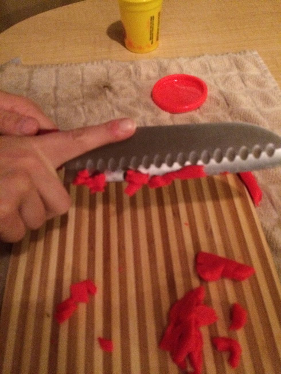 How to brush of built up product- Sweep with one finger straight down!