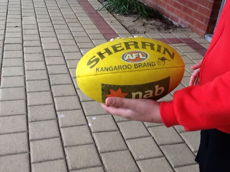 How to hold the ball.